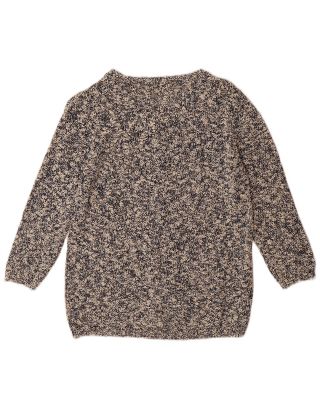 MASSIMO DUTTI Ženski kardigan pulover UK 12 Srednje sivi flekasti pamuk