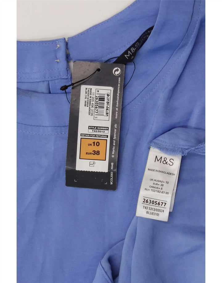 Marks & Spencer ženska majica kratkih rukava UK 10 Small Blue Poliester