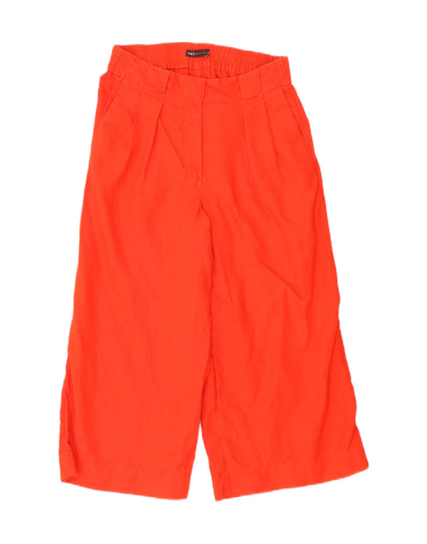 Marks & Spencer ženske kapri hlače širokih nogavica UK 10 male W28 L21 crvene