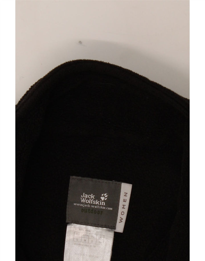 JACK WOLFSKIN Womens Fleece Jacket UK 10 Small Black Polyester Vintage Jack Wolfskin and Second-Hand Jack Wolfskin from Messina Hembry 