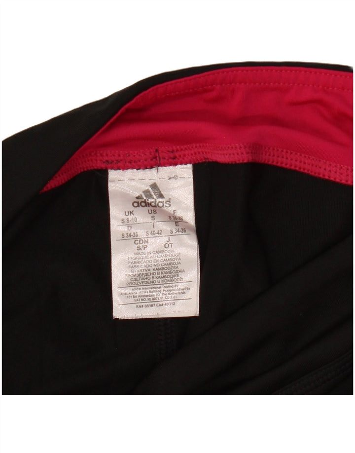 Adidas ženske Climalite Capri tajice UK 8/10 male crne poliesterske