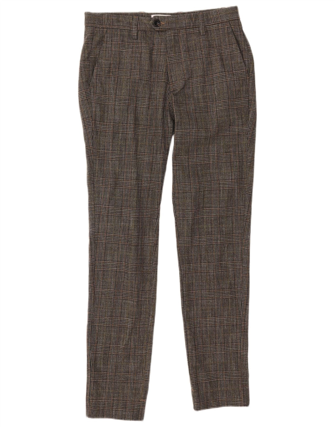 Jack & Jones muške uske hlače W30 L32 sivi karirani poliester