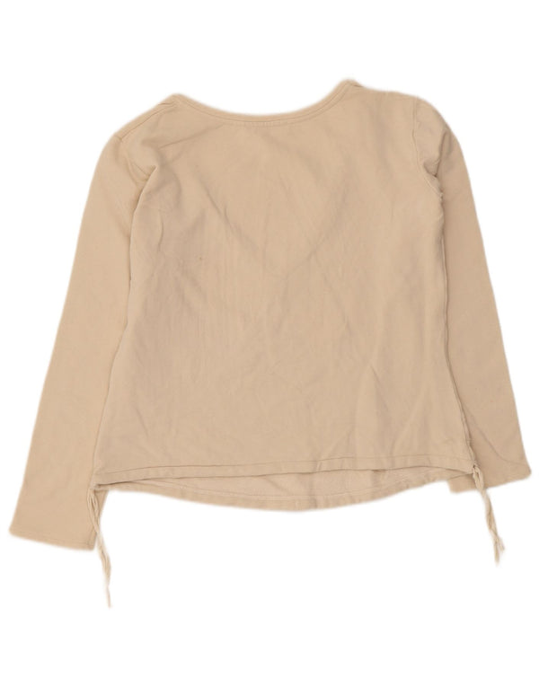 Max Mara ženska majica dugih rukava UK 10 Mala, bež pamuk