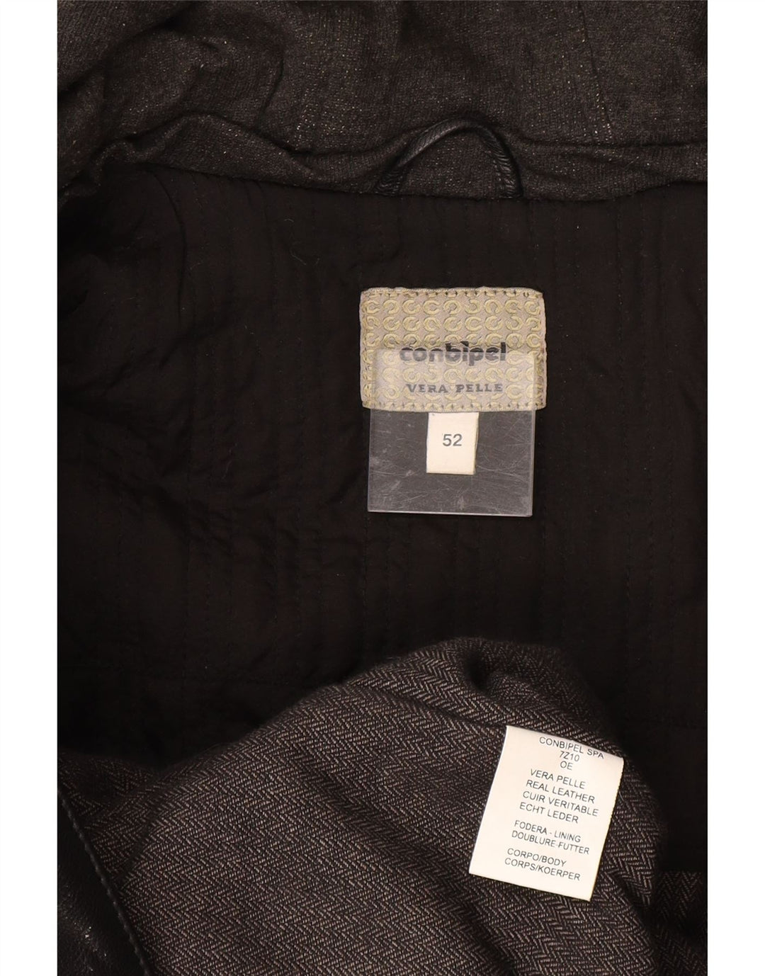 CONBIPEL muška kožna jakna s kapuljačom IT 52 XL crna koža