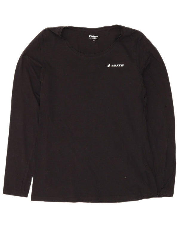 LOTTO Ženska majica dugih rukava UK 10 Mala crna pamuk