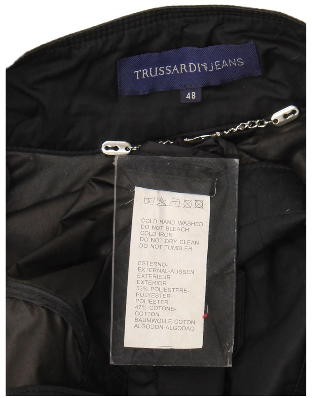 Trussardi Jeans ženska vojna jakna IT 48 XL crni poliester