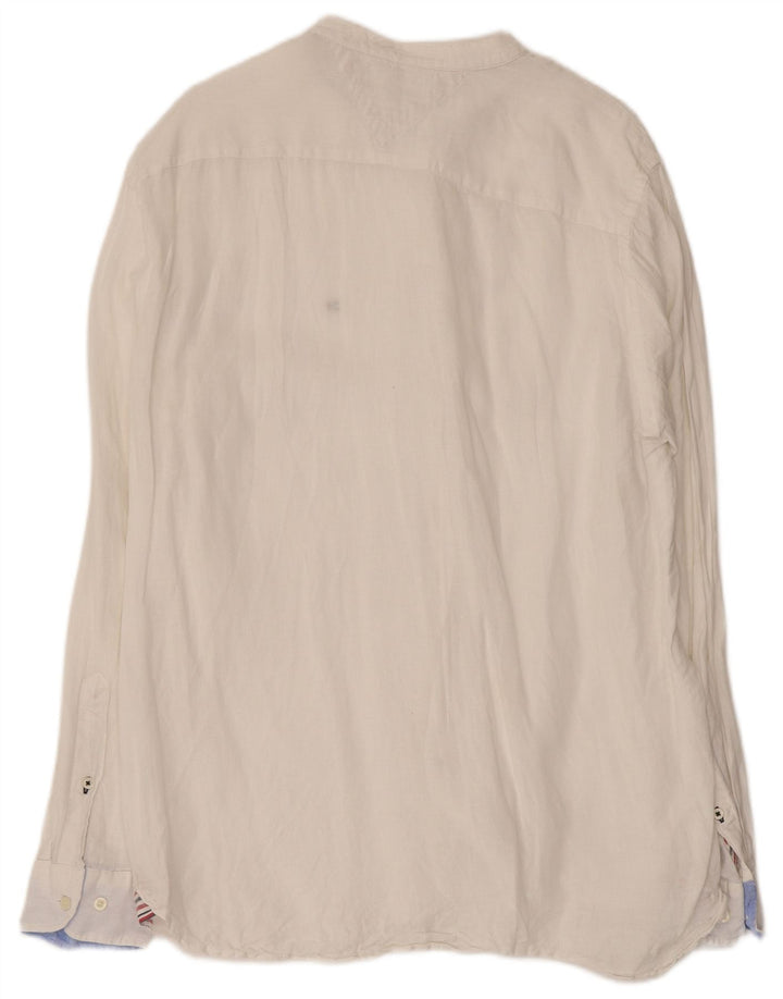 TOMMY HILFIGER Muška košulja standardnog kroja Velika bijela lanena