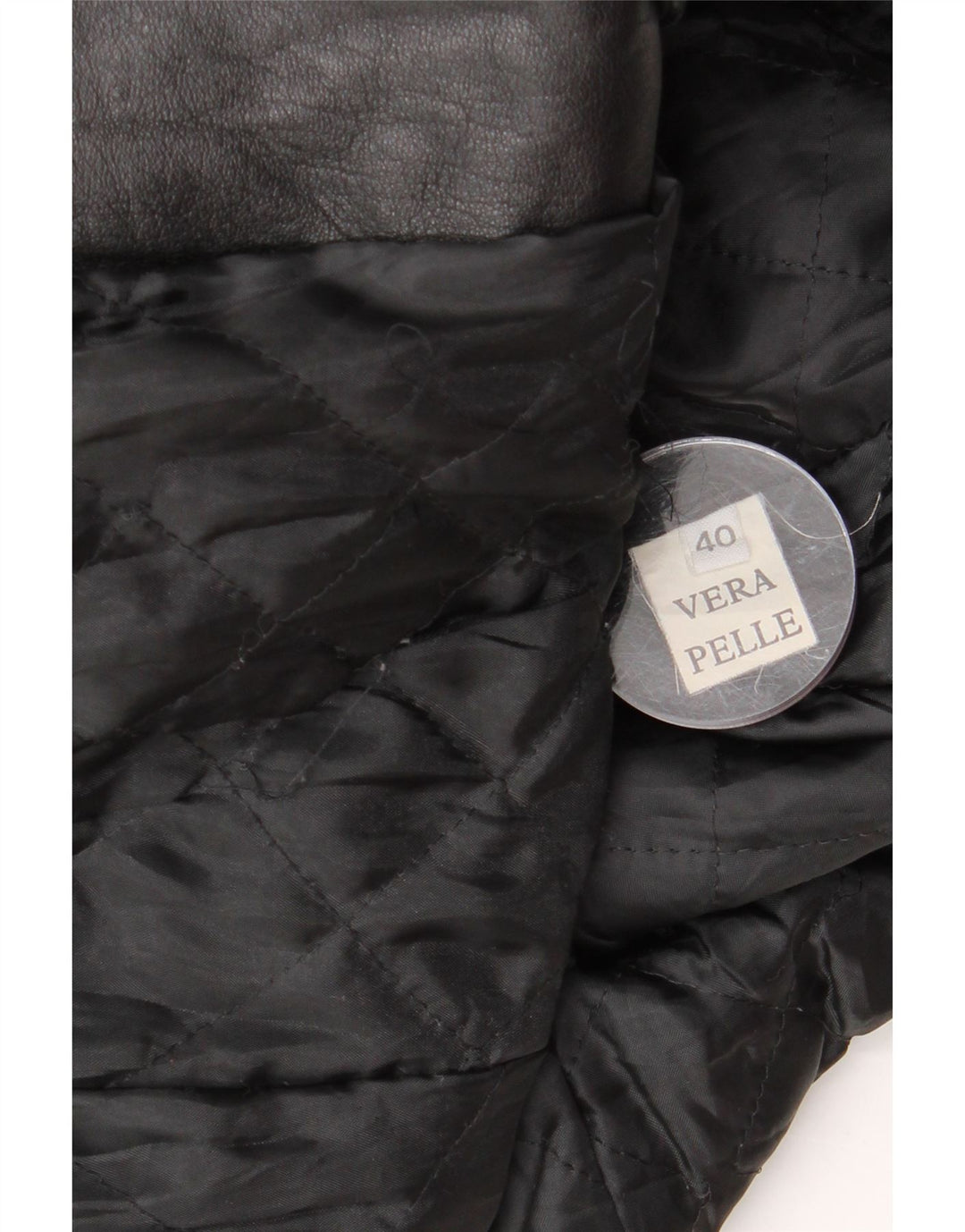 Vintage ženski kožni kaput IT 40 Mali crni kožni