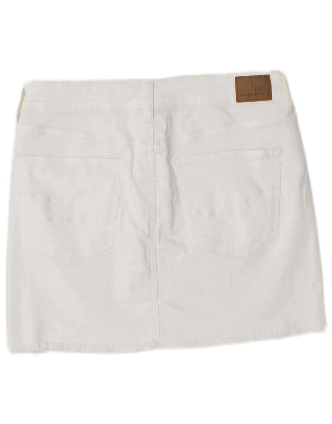 AMERICAN EAGLE ženska mini traper suknja UK 14 srednje W30 bijeli pamuk