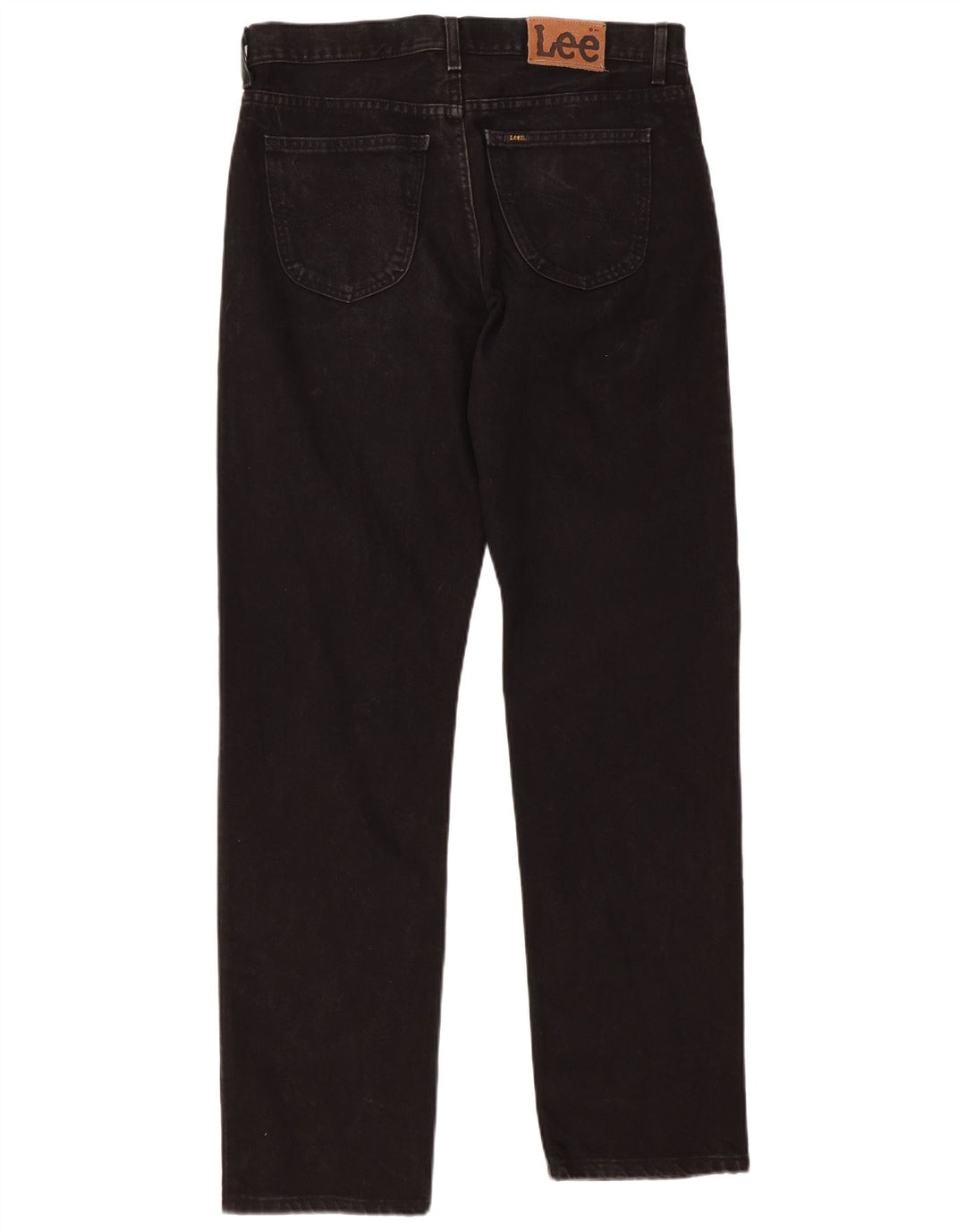 LEE muške ravne traperice W34 L34 crni pamuk