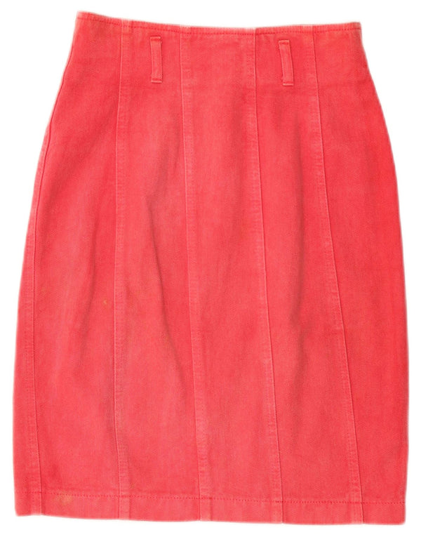 Blumarine Womens Denim Skirt IT 40 Small W27 Red Cotton