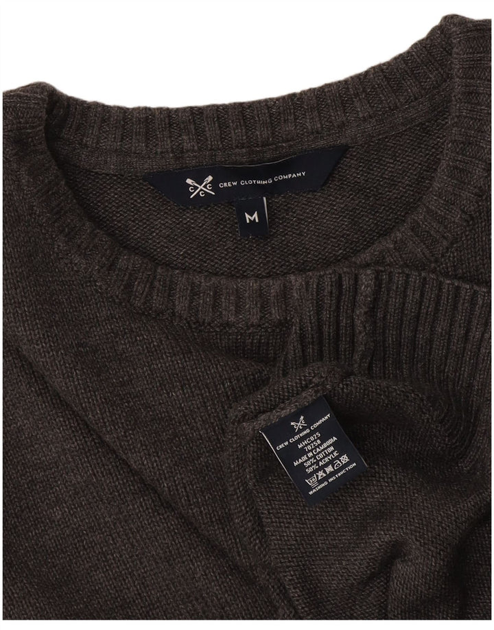 Crew Clothing Muški džemper s ovratnikom Srednje sivi pamuk