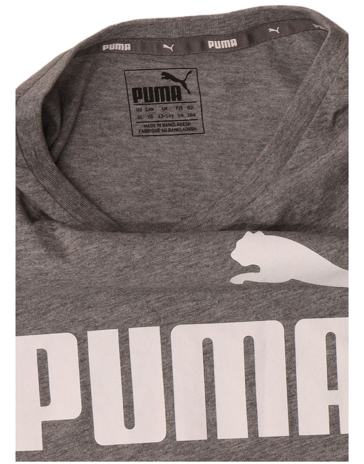 Puma Boys Graphic Vest Top 13-14 Years Gray Flected