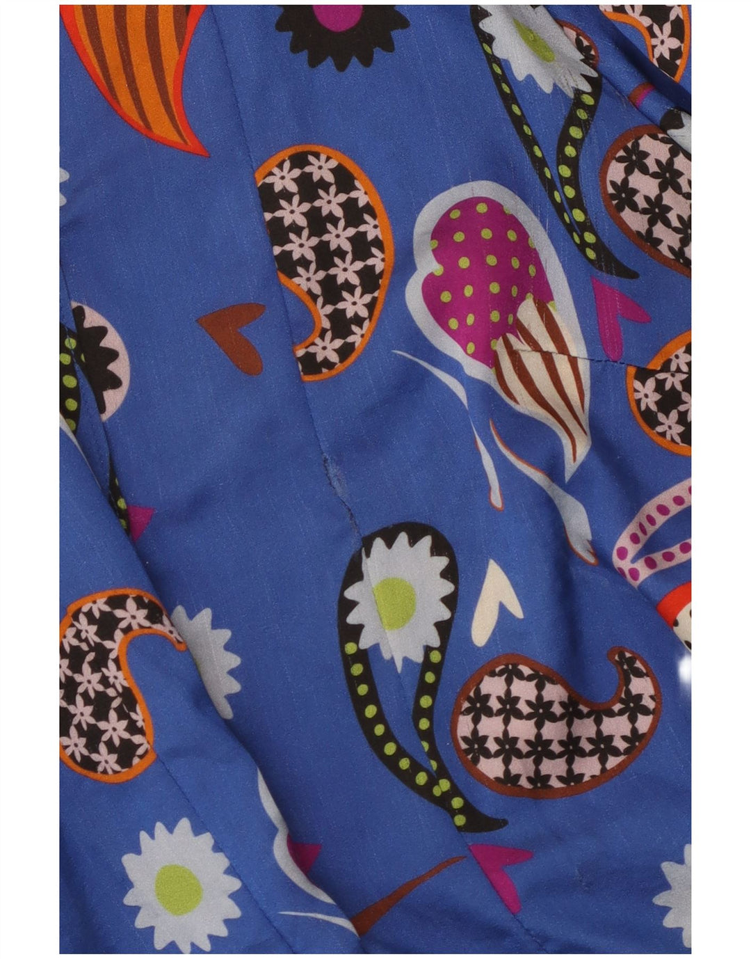 Vintage ženska košulja bluza IT 42 Srednje plavi Paisley poliamid