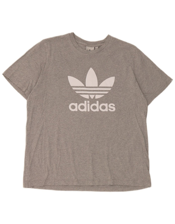 Adidas muška majica kratkih rukava s grafičkim motivima XL, sivi flekasti pamuk