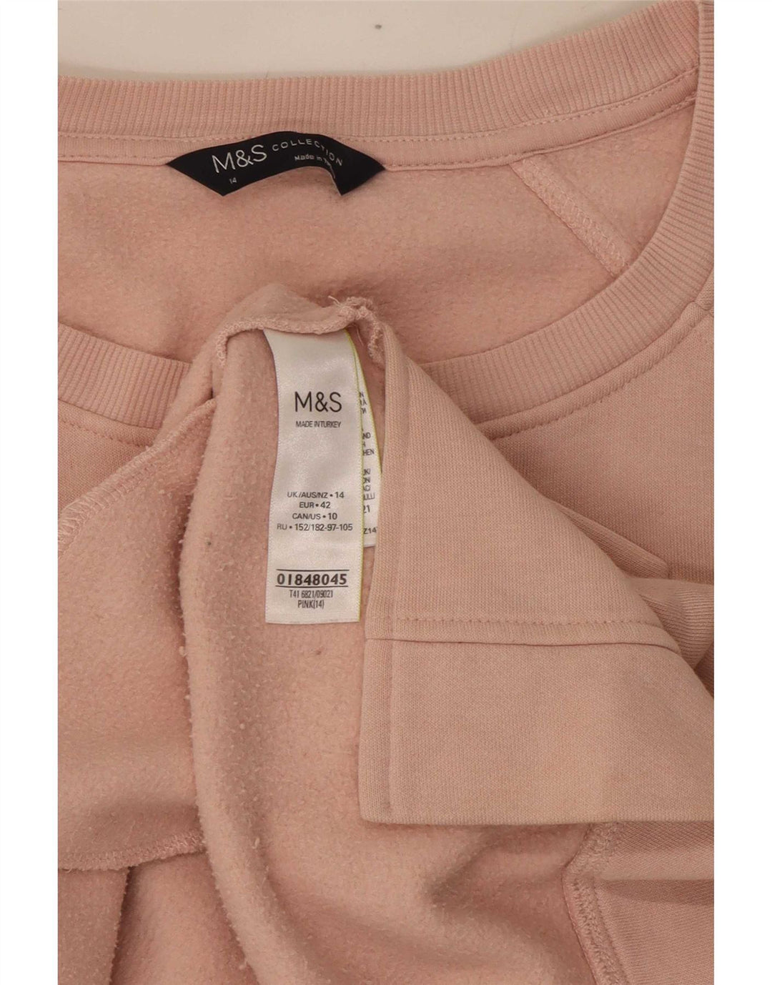 Marks & Spencer ženski džemper UK 14 Veliki ružičasti pamuk