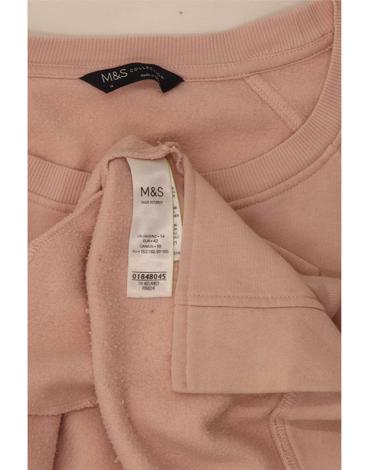 Marks & Spencer ženski džemper UK 14 Veliki ružičasti pamuk