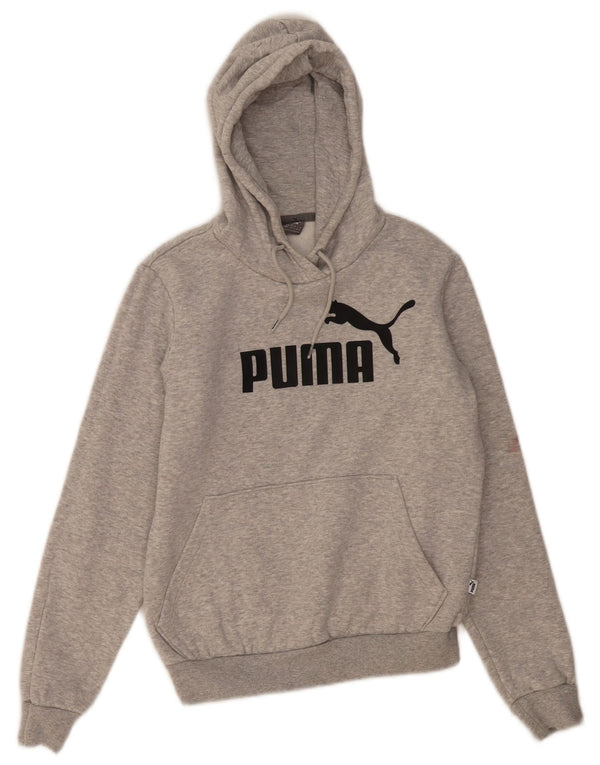 Puma ženska majica s kapuljačom s kapuljačom UK 10 Small Grey Flected Cotton