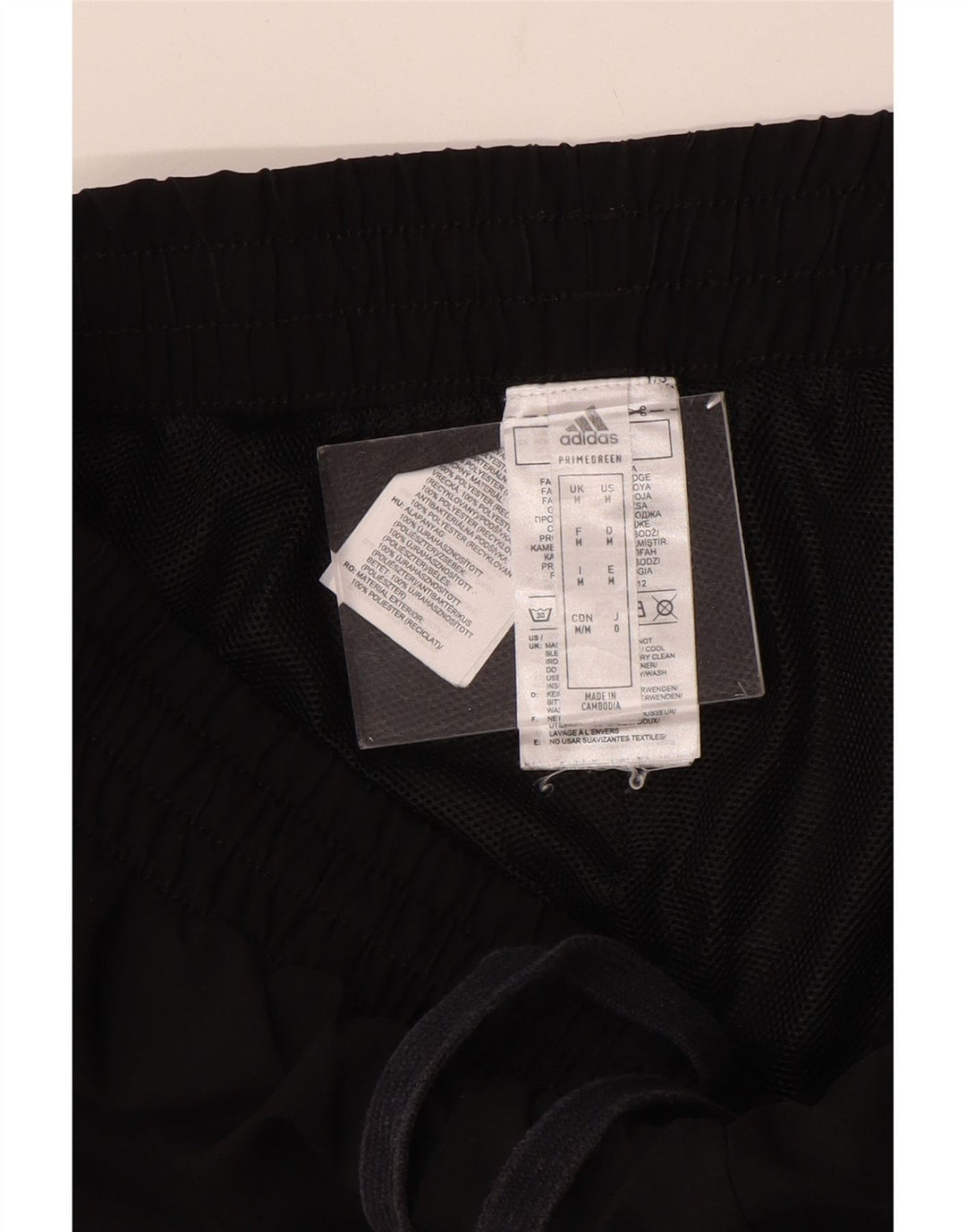 ADIDAS Mens Primegreen Trenirka Hlače Joggers Srednji crni poliester