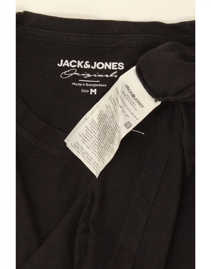JACK & JONES Muška majica kratkih rukava srednje veličine, crni pamuk