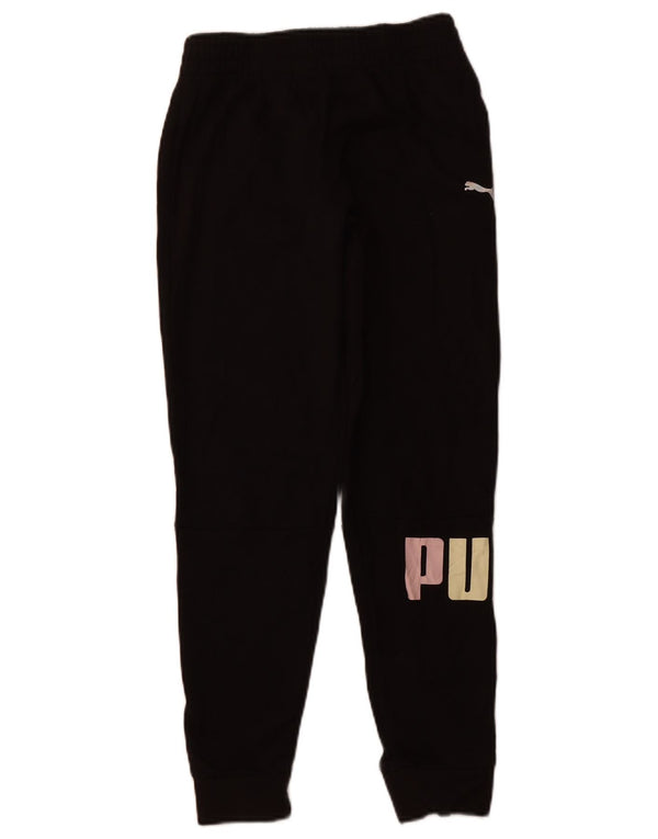 PUMA Girls Graphic Trenirka hlače Joggers 15-16 Years XL Black