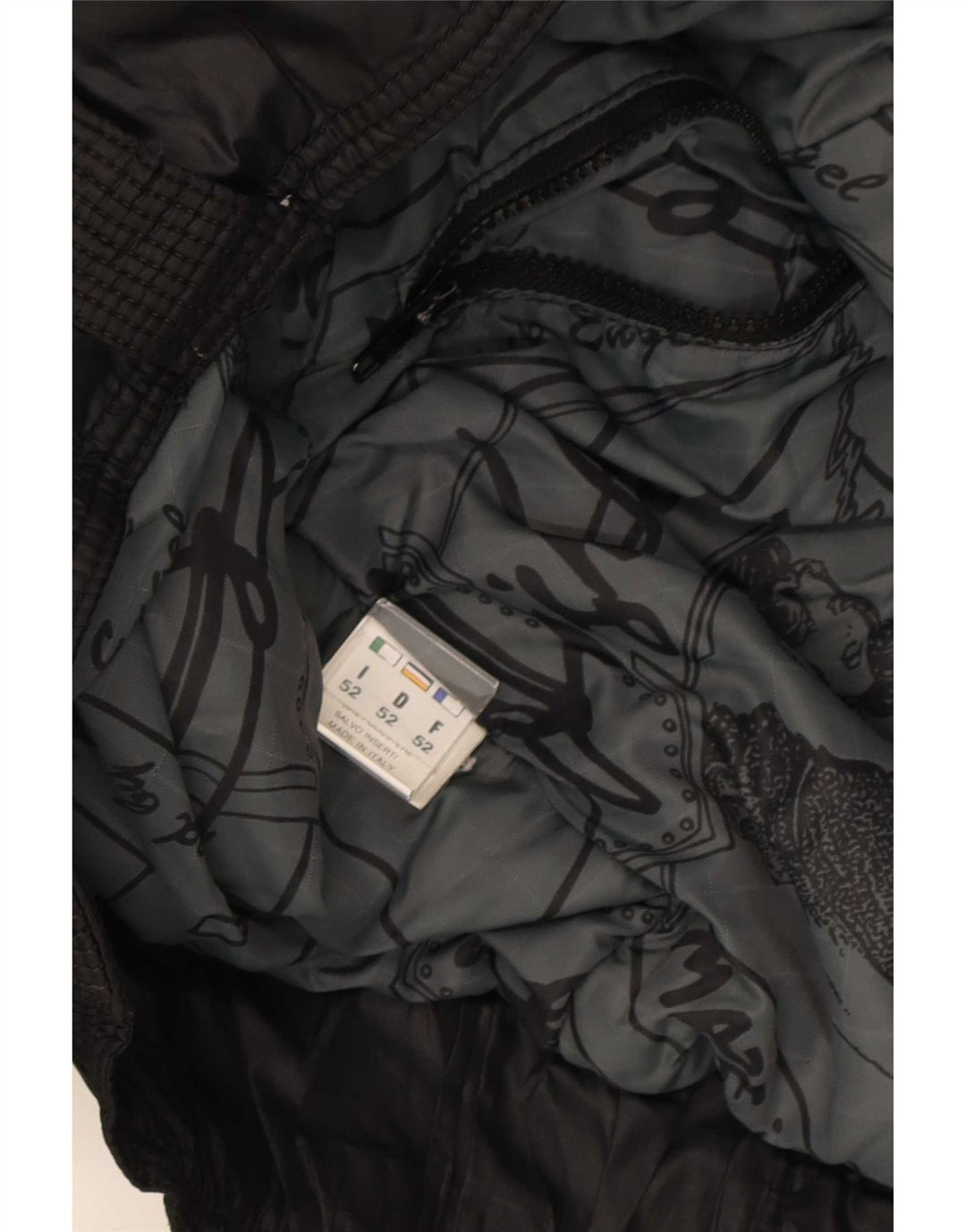 Vintage ženska bomber jakna IT 52 XL crni poliamid
