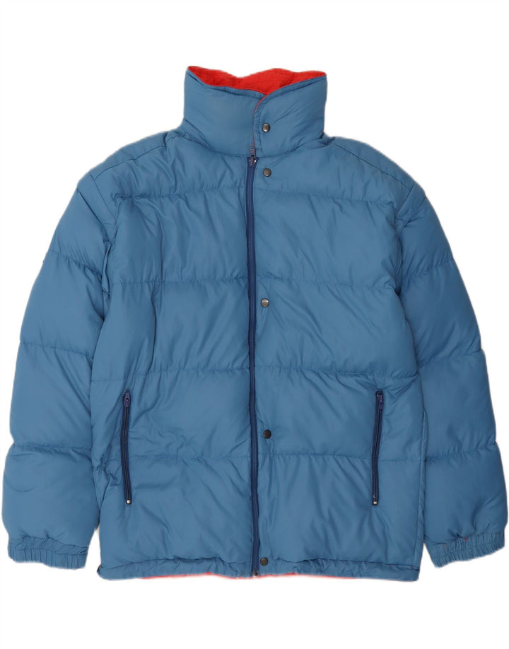 VINTAGE muška reverzibilna podstavljena jakna širokog kroja UK 38 srednje crvena