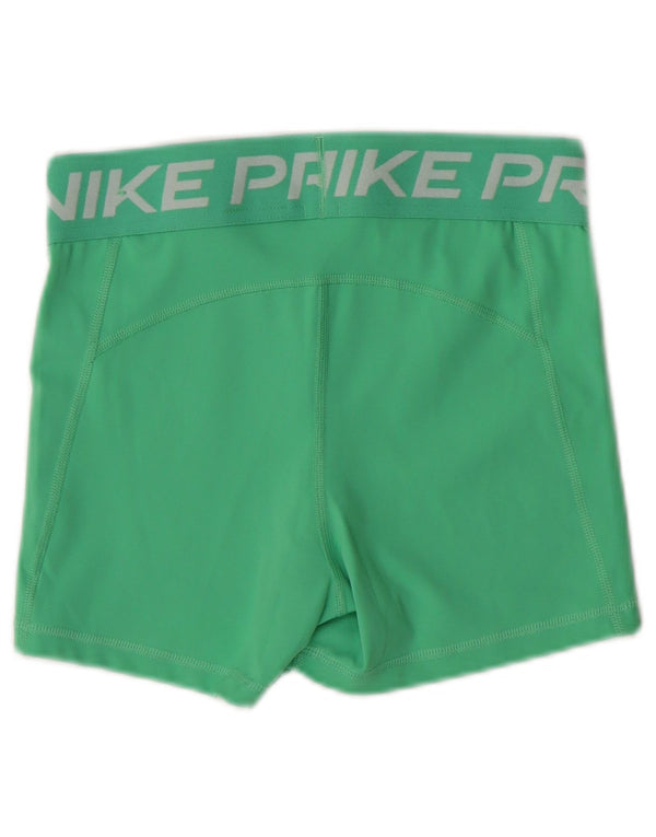 NIKE Ženske Dri Fit Graphic Sport Shorts UK 8 Mali zeleni poliester