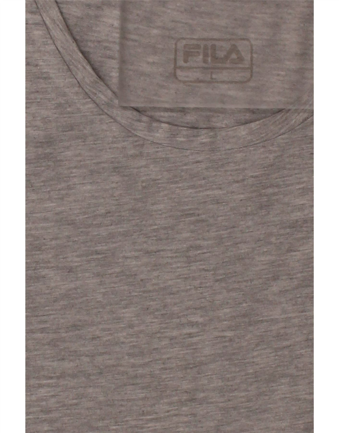 FILA Womens T-Shirt Top UK 14 Large Grey Flecked Vintage Fila and Second-Hand Fila from Messina Hembry 