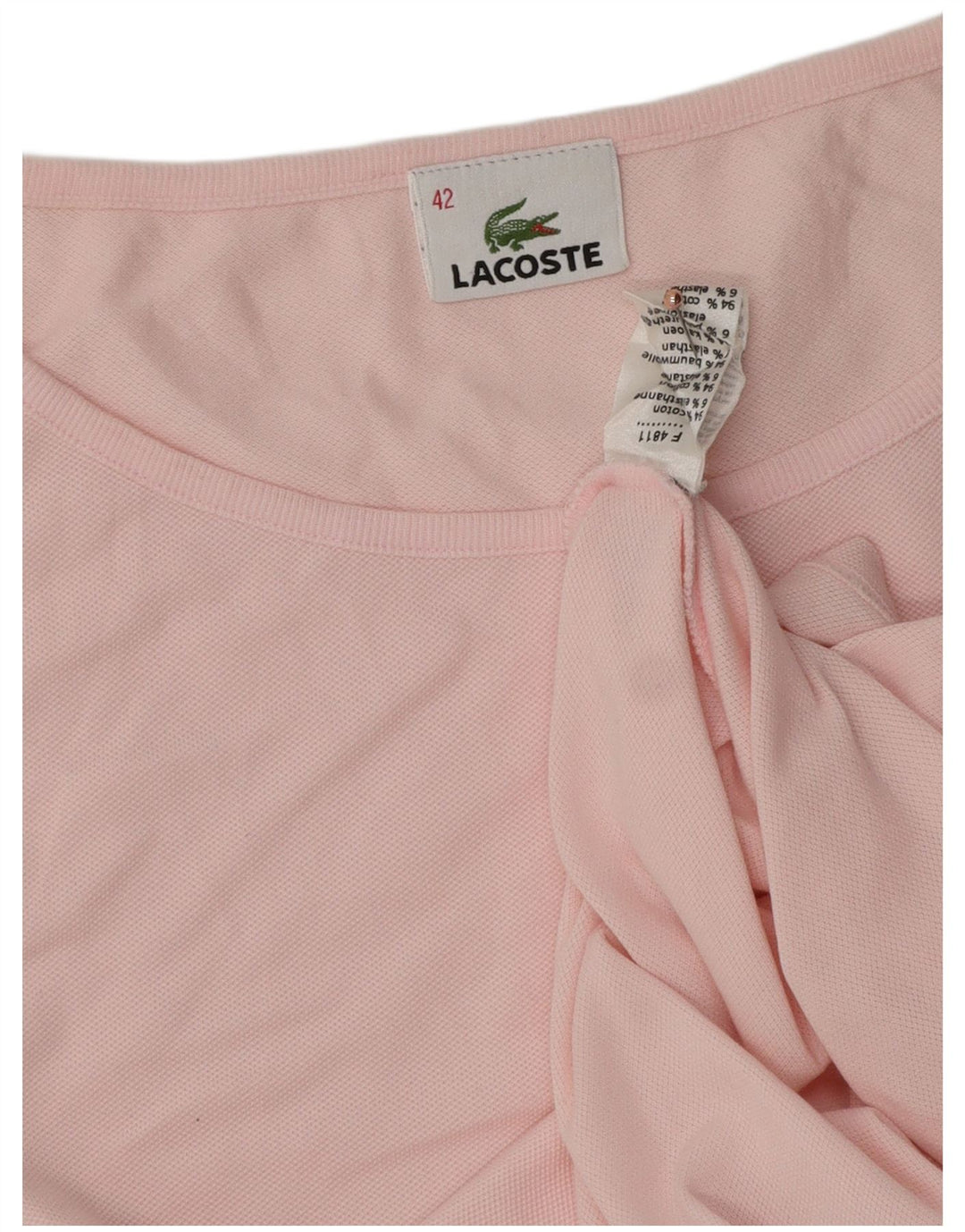 LACOSTE Ženski prsluk, velika veličina 42, ružičasti pamuk