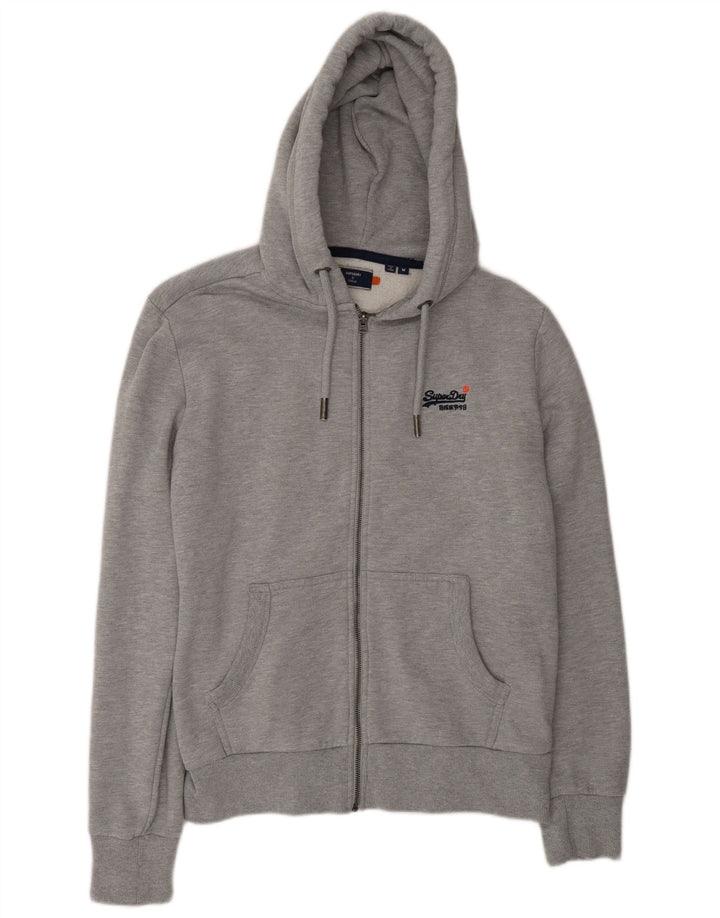 Superdry muški pulover s kapuljačom s patentnim zatvaračem, srednje sivi pamuk