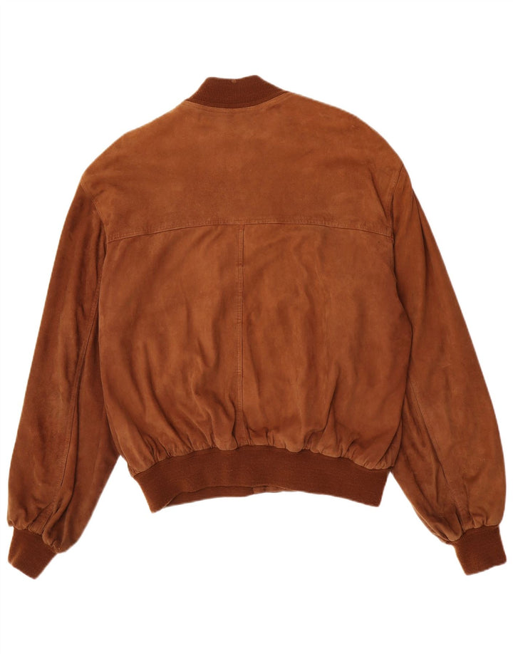 Vintage muška bomber jakna od brušene kože IT 50 Large Brown Suede
