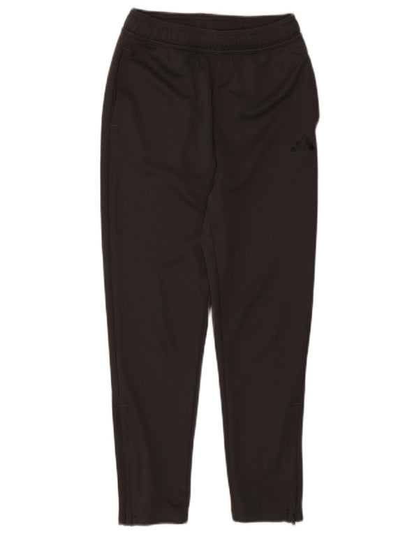 Adidas Boys Aeroready Tracksuit Trousers 11-12 Years Grey Polyester