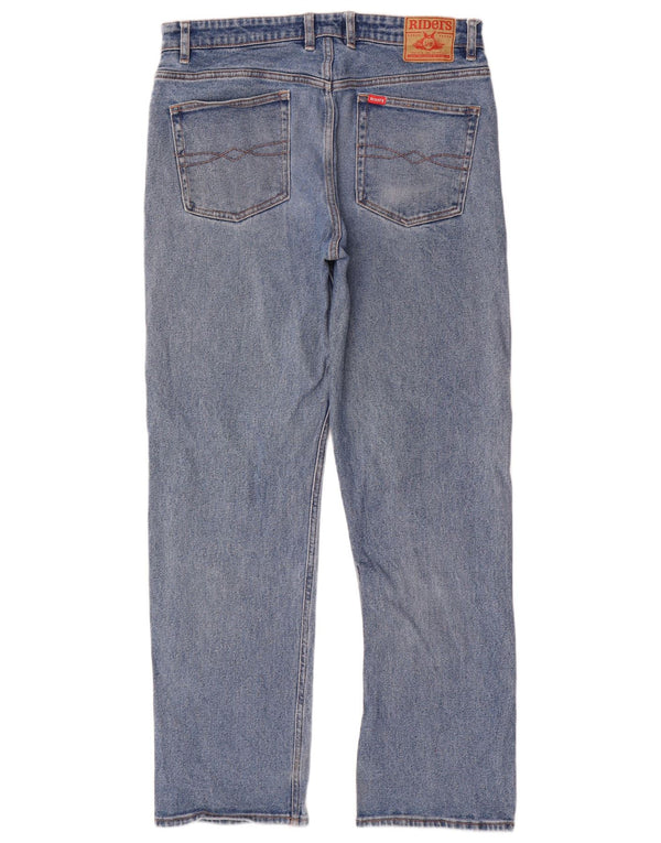 Lee Mens Riders Straight Jeans W36 L32 Plavi pamuk