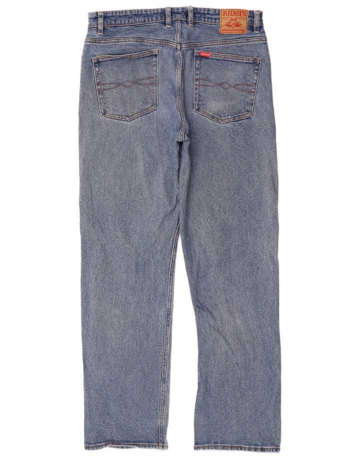 Lee Mens Riders Straight Jeans W36 L32 Plavi pamuk