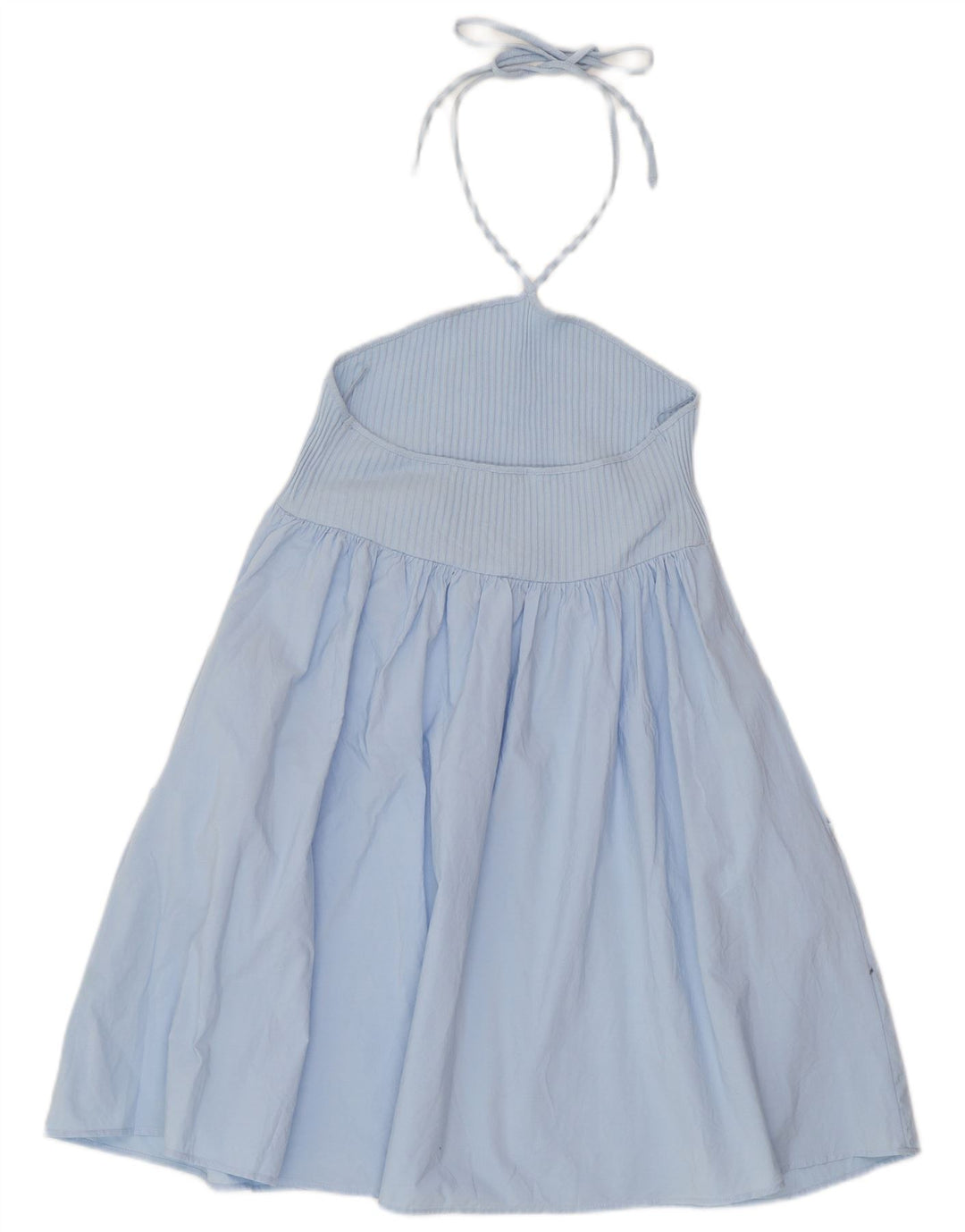 ZARA ženska haljina s halterima UK 12 srednje plava