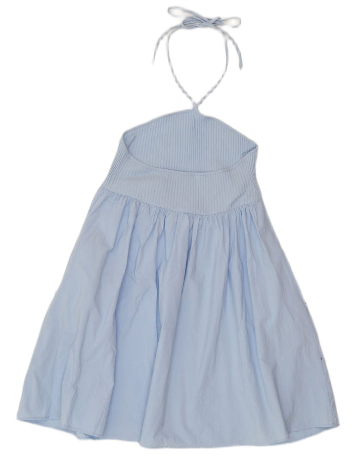 ZARA ženska haljina s halterima UK 12 srednje plava