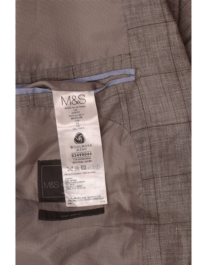 Marks & Spencer muška sako krojena UK 42 velika siva karirana