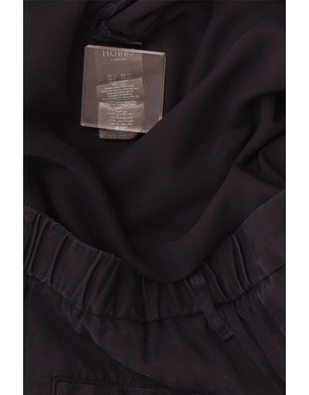 HOBBS Ženske ravne chino hlače UK 12 srednje W30 L28 tamnoplave