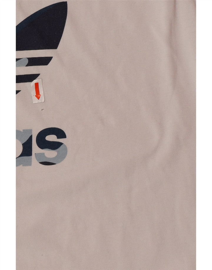 ADIDAS muška majica kratkih rukava s grafičkim motivima XL bijeli pamuk