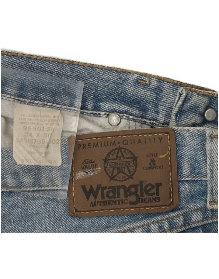 Wrangler muške ravne traperice W34 L30 plavi pamuk