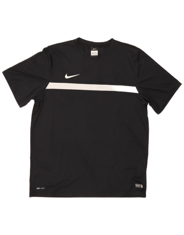 Nike Dri Fit majica kratkih rukava 2XL crna poliesterska boja