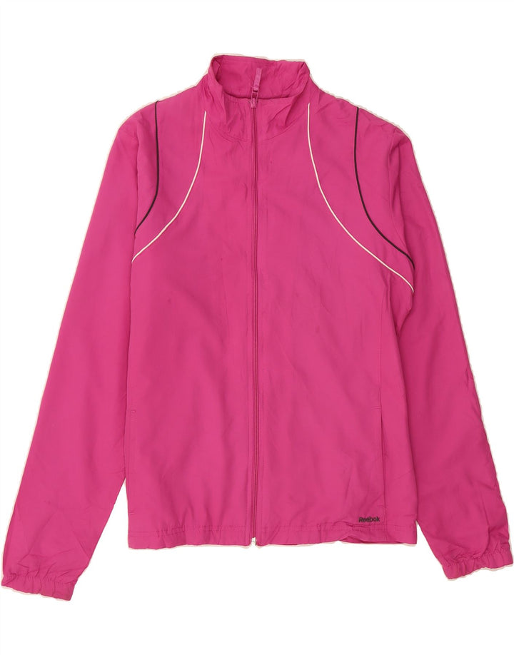 REEBOK Womens Tracksuit Top Jacket UK 16 Large Pink Polyester Vintage Reebok and Second-Hand Reebok from Messina Hembry 
