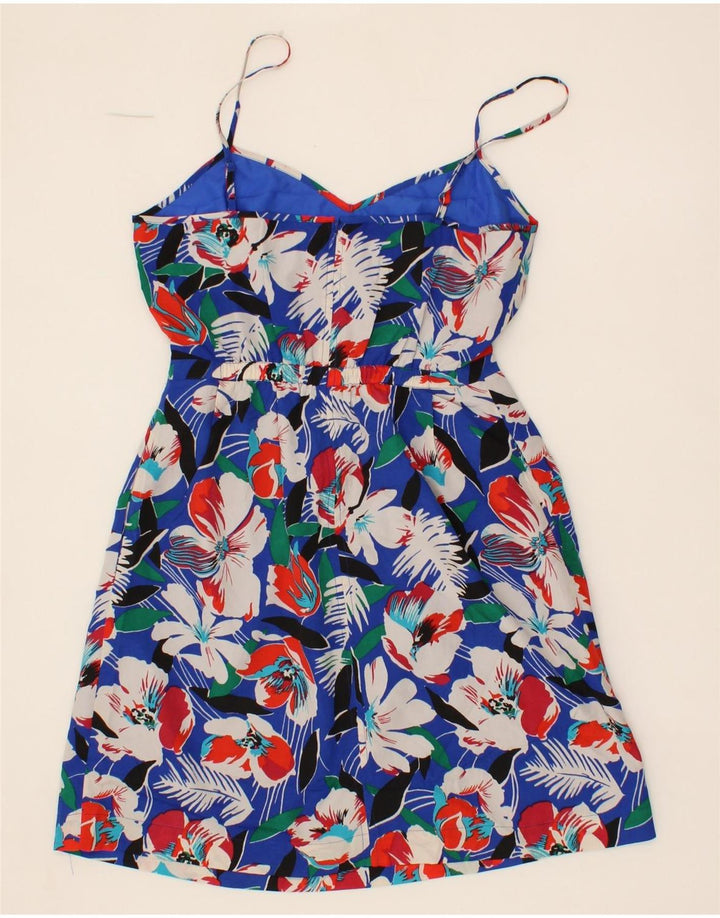 J. CREW Womens Sundress US 2 XS Blue Floral Polyester Vintage J. Crew and Second-Hand J. Crew from Messina Hembry 