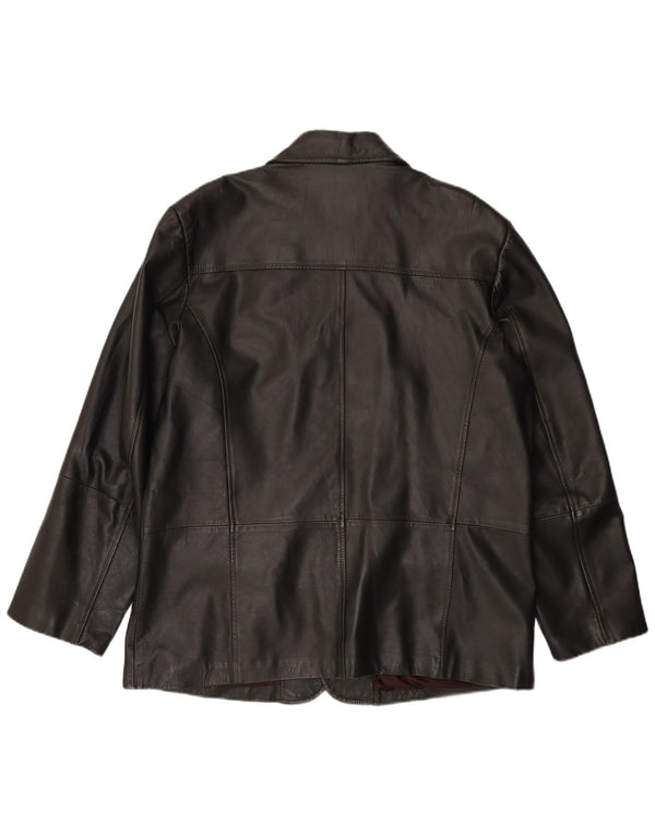 CAPELLE muška kožna jakna sa 4 gumba UK 44 2XL crna koža