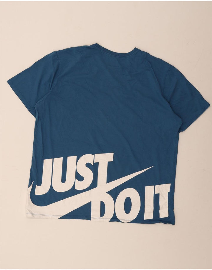 NIKE Muška majica kratkih rukava atletskog kroja 2XL plava