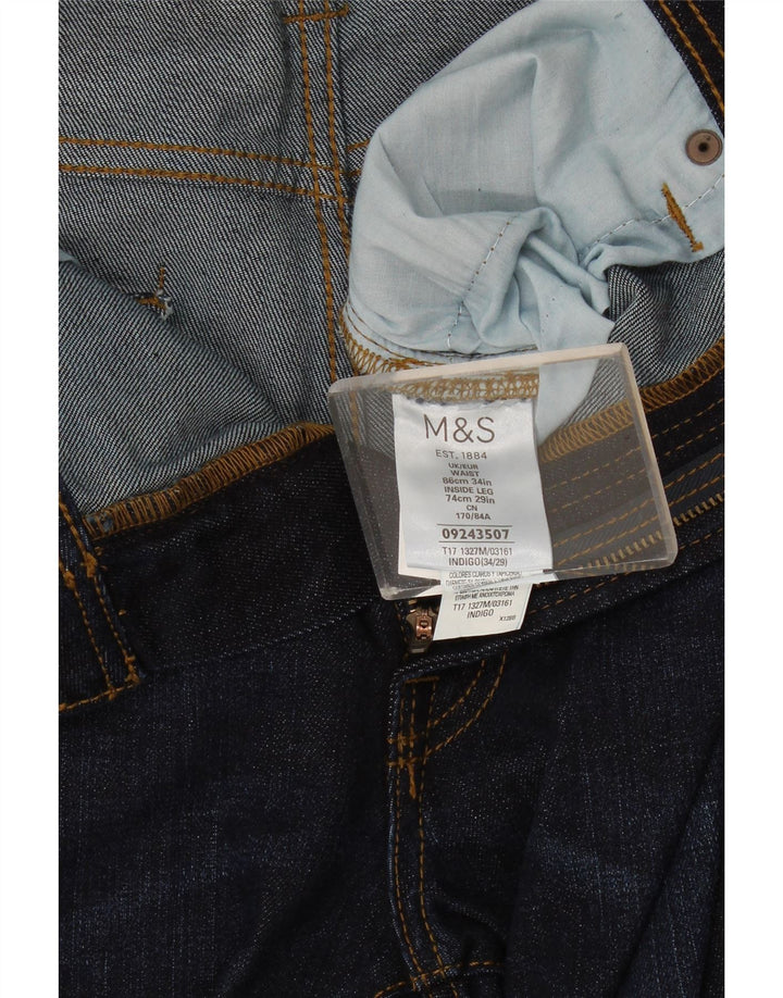 Marks & Spencer muške uske traperice W34 L29 tamnoplavi pamuk