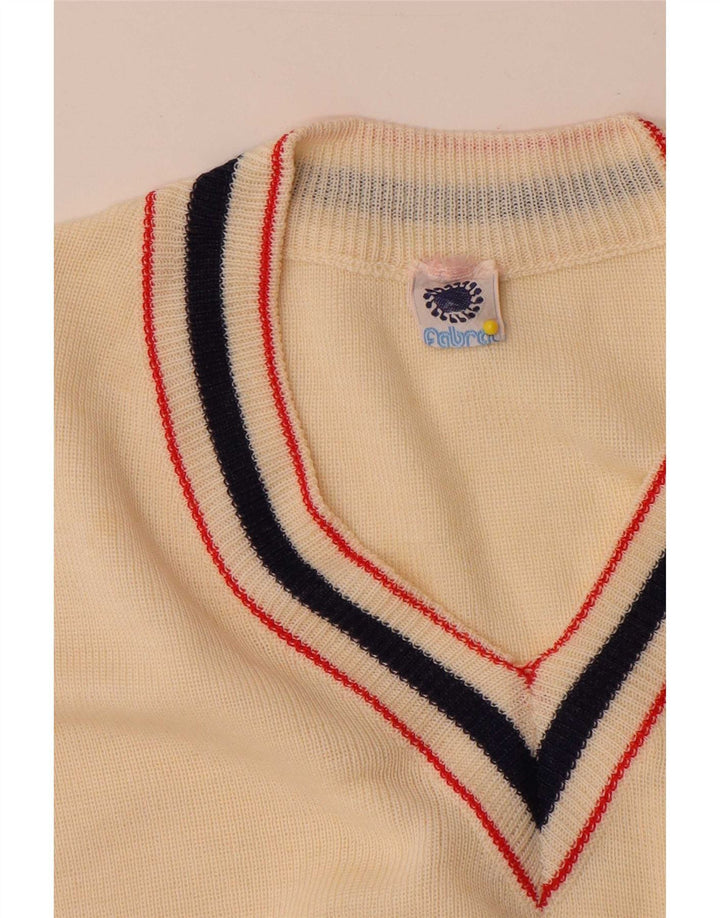 Vintage muška majica bez rukava Mala bež akril