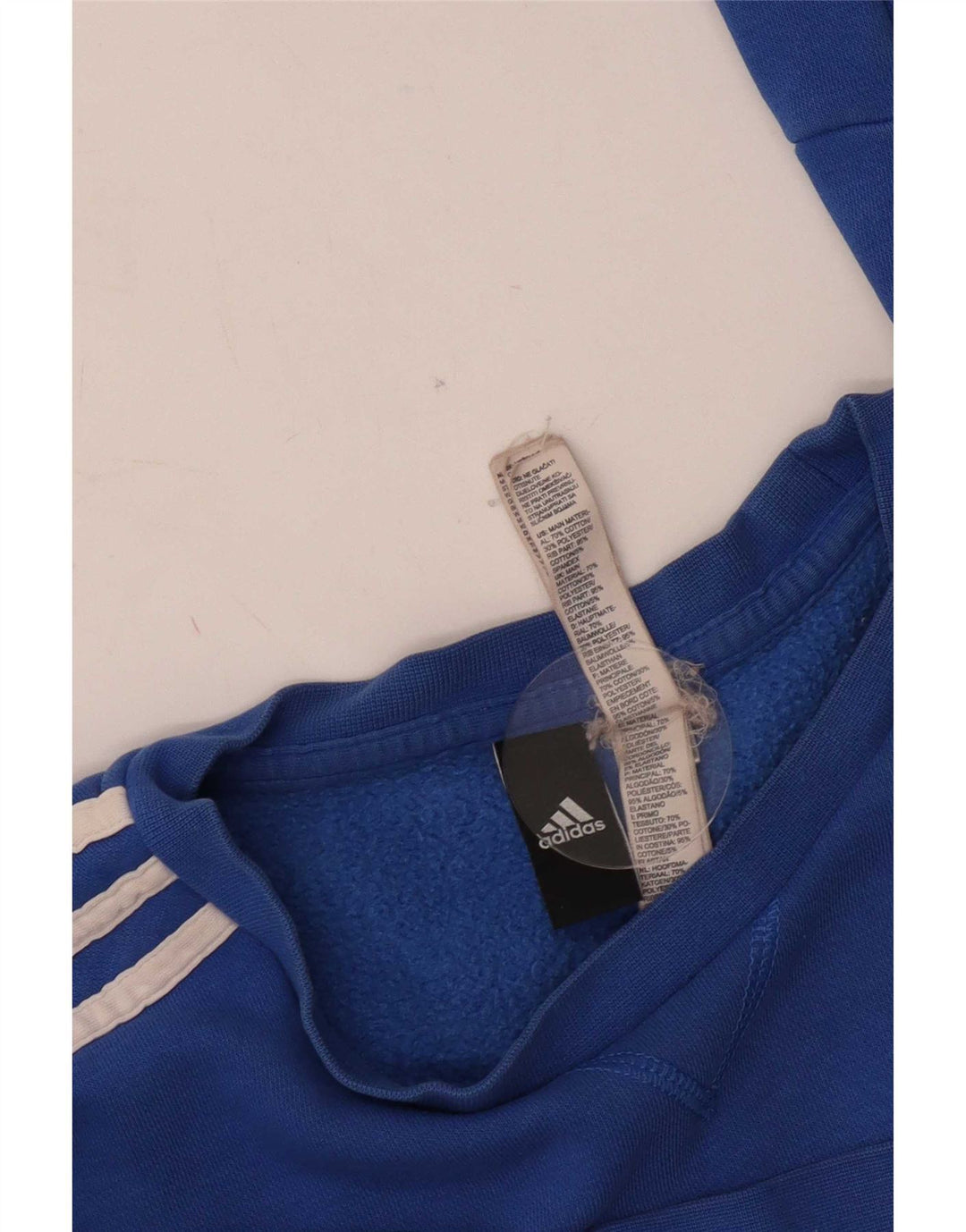 Adidas ženska majica s kratkim rukavima UK 14 srednje plavi pamuk