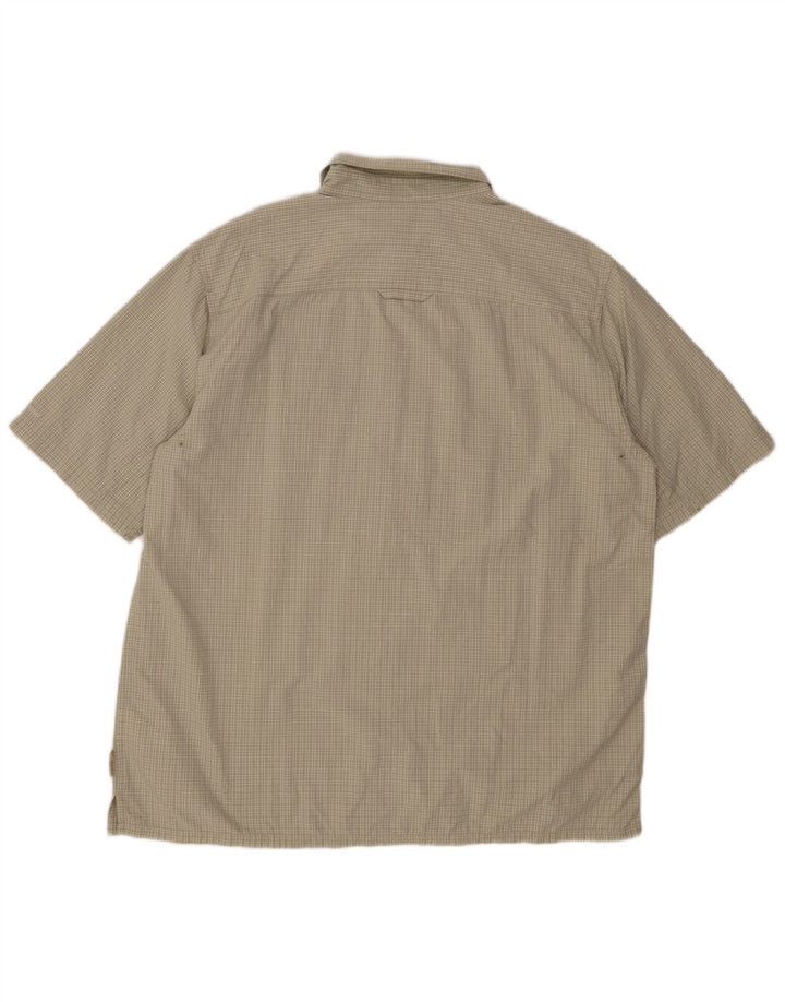 COLUMBIA Muška majica kratkih rukava od titana XL Zeleni karirani najlon